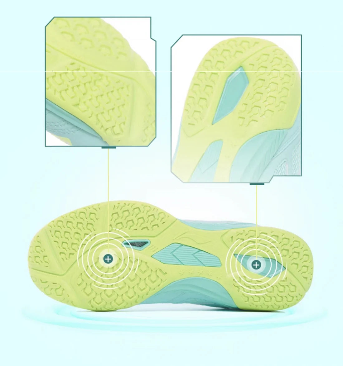 Li-Ning Unisex Tischtennisschuh Hawk Eye 2.0 - Grün