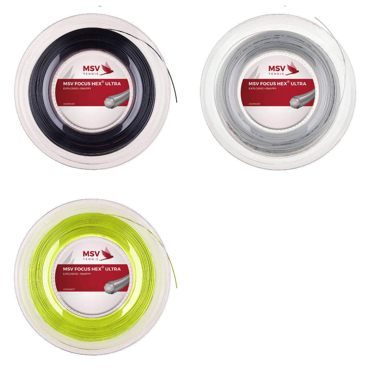 MSV Focus HEX® Ultra Tennissaite 200m Rolle