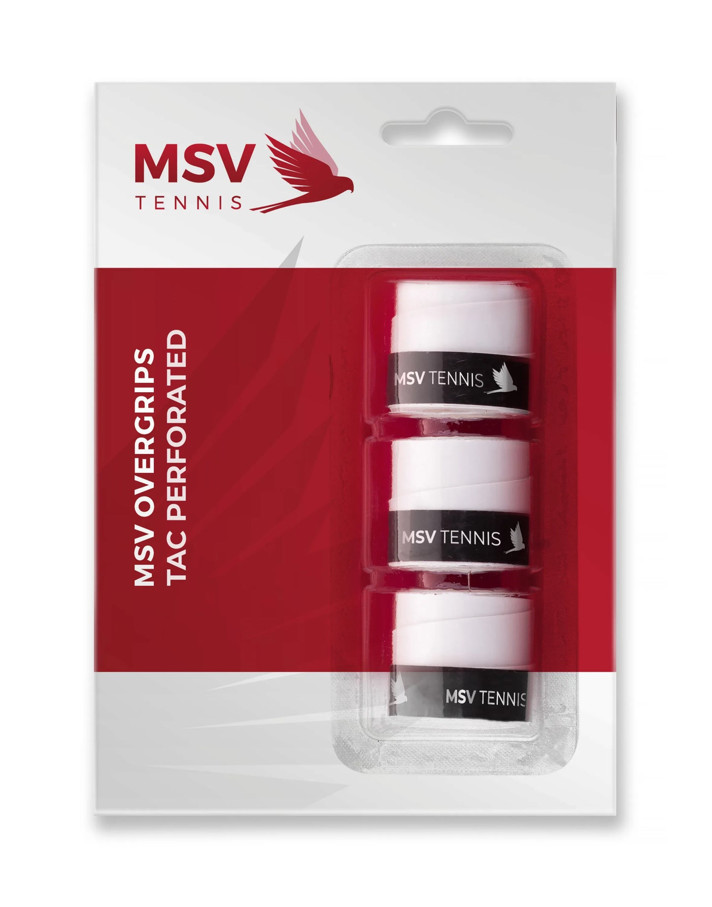 MSV Overgrip Tac perforiert, 3 / Pack, weiß