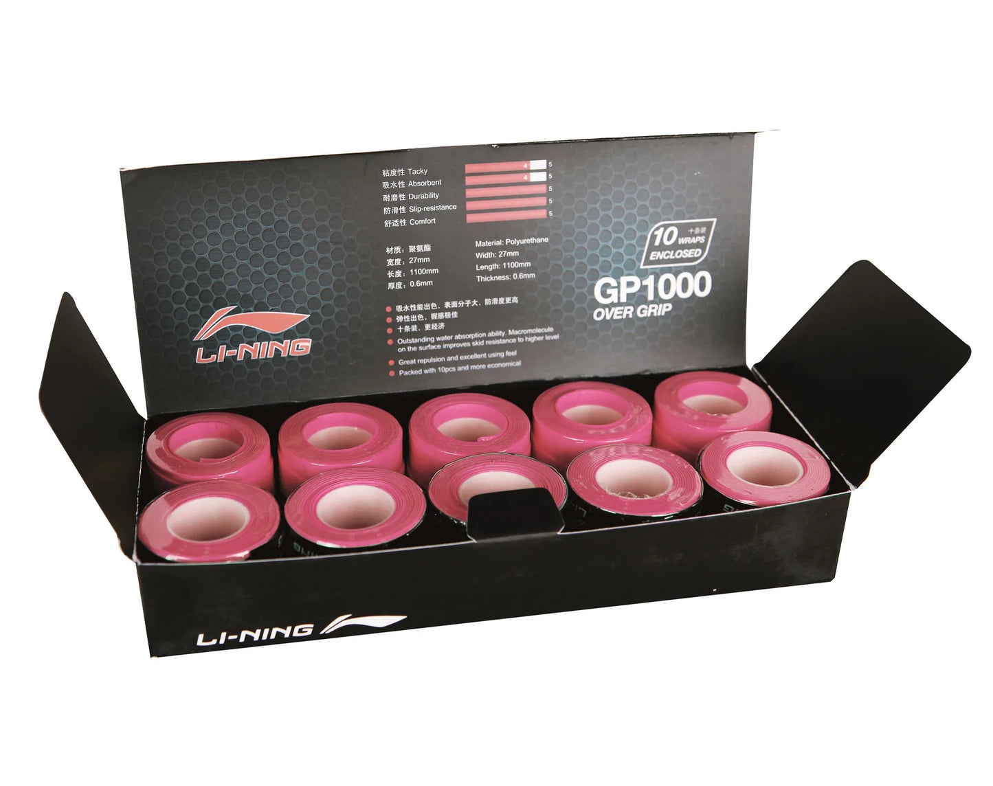 Li-Ning Overgrip Glue 10er Box verschiedene Farben