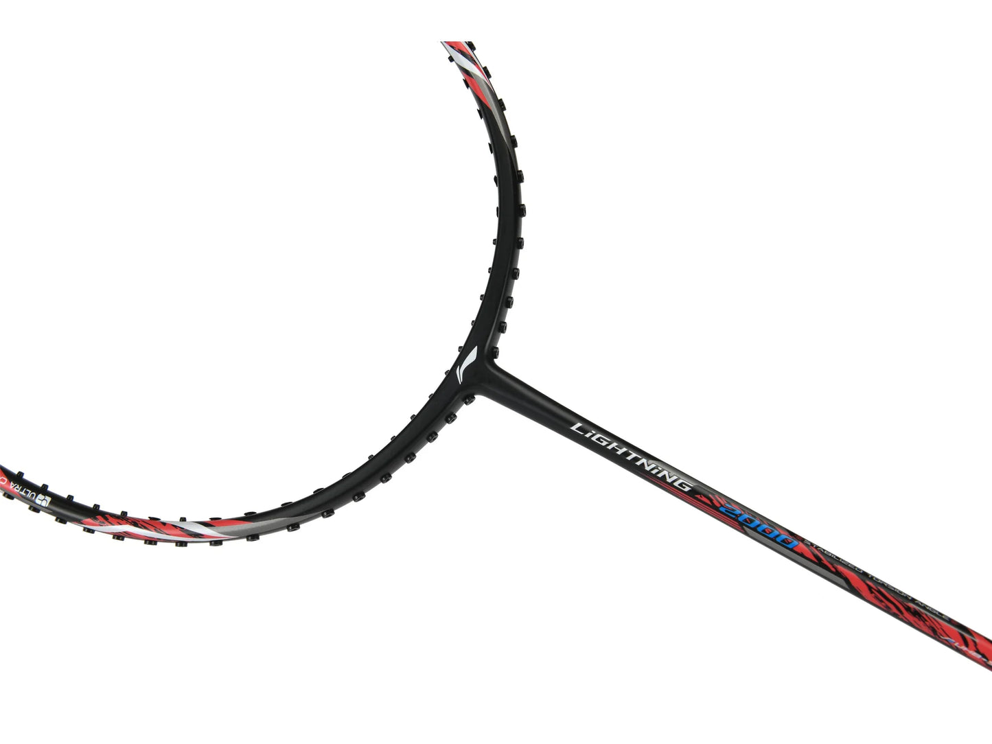 Li-Ning Badmintonschläger Lightning 2000 Rot-Schwarz bespannt