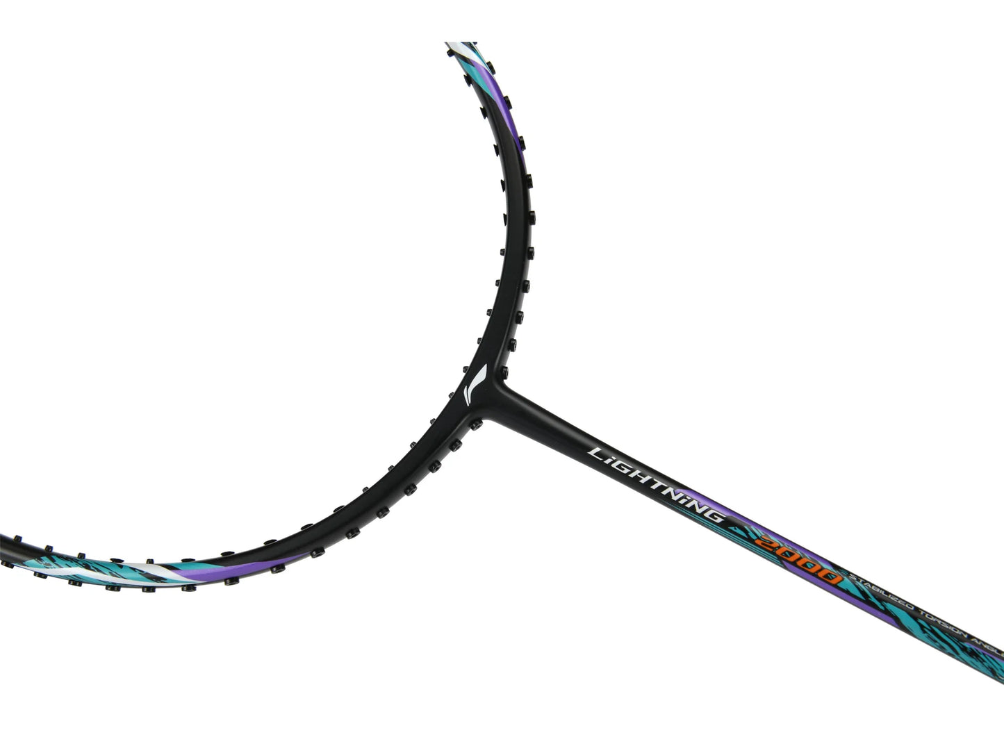 Li-Ning Badmintonschläger Lightning 2000 Schwarz-Grün unbespannt