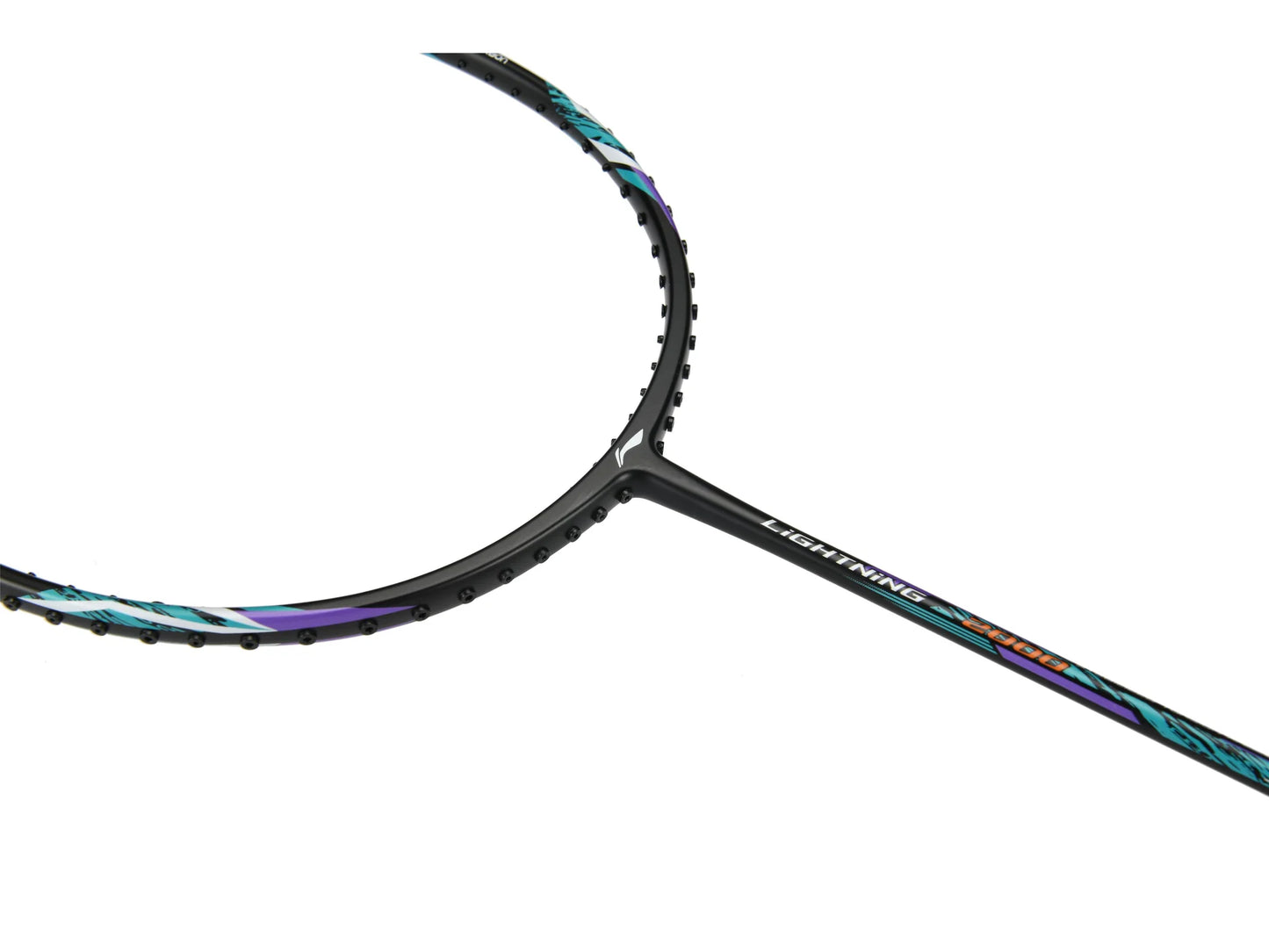 Li-Ning Badmintonschläger Lightning 2000 Schwarz-Grün unbespannt