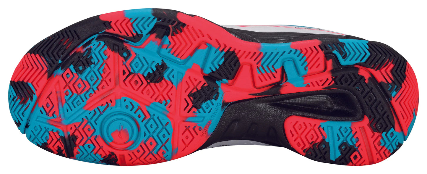 Li-Ning Kinder Badmintonschuh "Saga II Lite JR" weiß-schwarz-rot