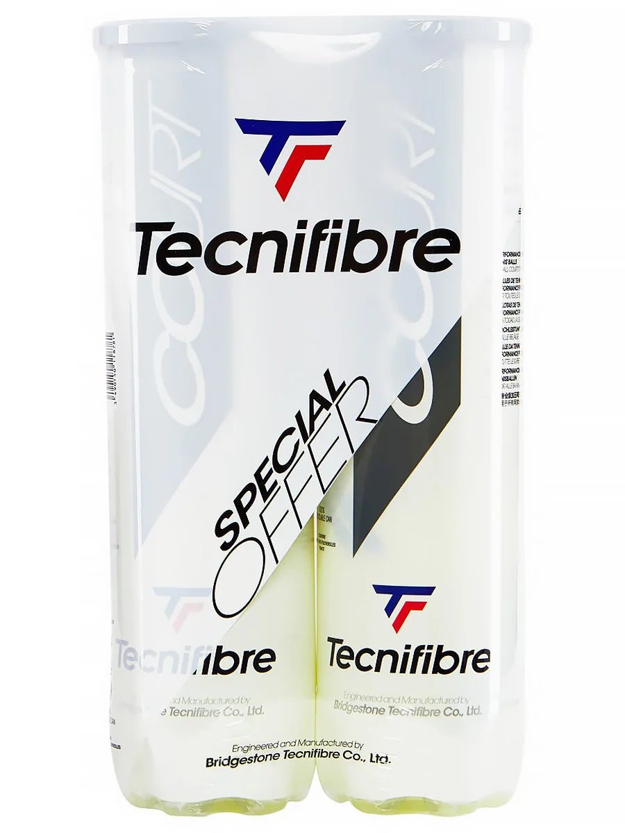 Tecnifibre Court Tennis Balls 2 Pack (Set of 8)