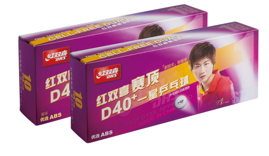 Li-Ning DHS Tischtennisball "CELL-FREE-DUAL" 1 Stern 40 mm+ (10 St./Kiste)