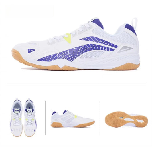 Li-Ning Unisex Tischtennisschuh Hawk Eye 2.0 - weiß/blau