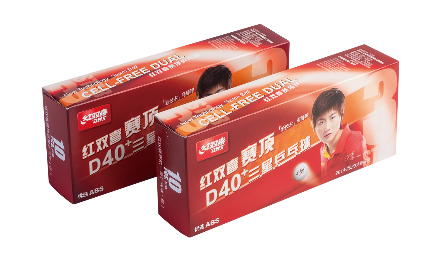 Li-Ning DHS Tischtennisball CELLFREE-DUAL 3-Sterne (10 Pack)