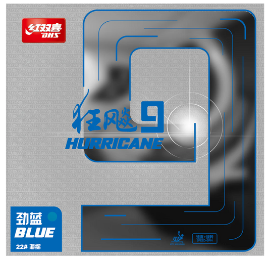 DHS Hurricane 9 2,15mm Mittel 38 Belag Blau