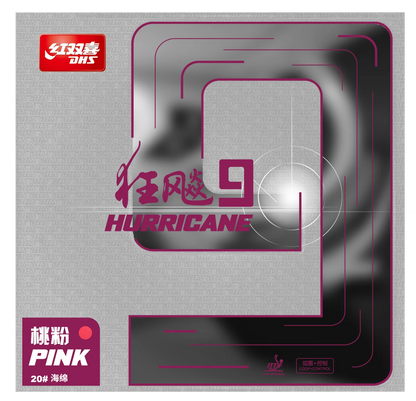 DHS Hurricane 9 2,15mm Mittel 38 Belag Rosa