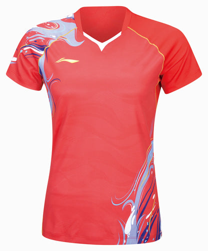 Li-Ning Damen Sportshirt "China Youth Team" Koi - rot