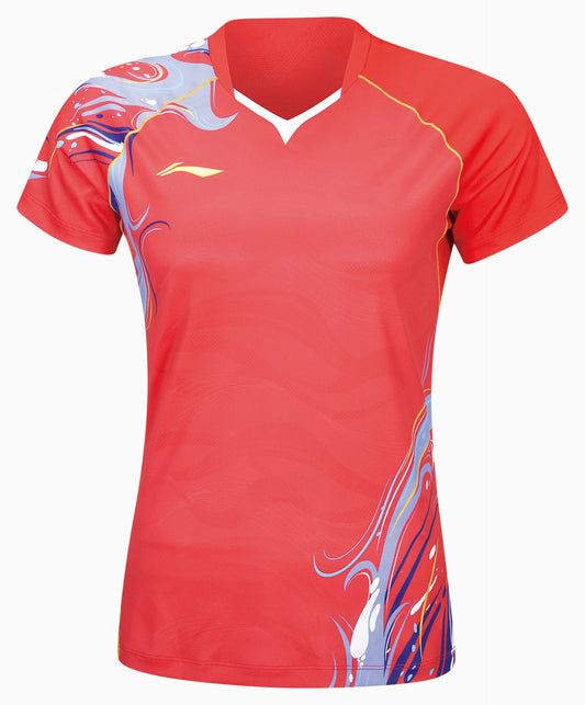 Li-Ning Damen Sportshirt "China Youth Team" Koi - rot