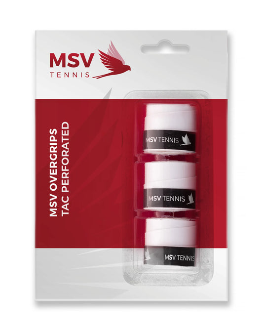 MSV Overgrip Tac perforiert, 3 / Pack, weiß