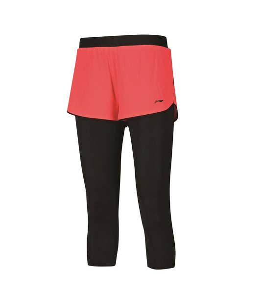 Li-Ning Damen Leg Warmer Sport-Shorts Red