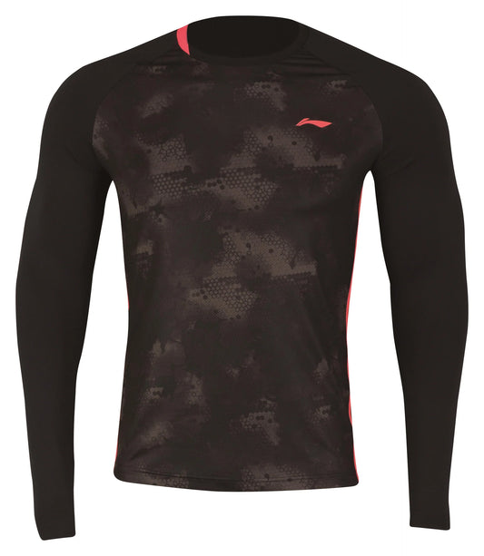 Li-Ning Herren Langarmschirt schwarz